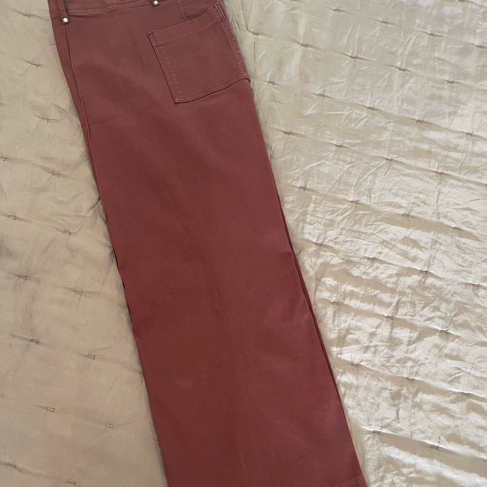 Zara Women’s Chinos in Deep Burgundy